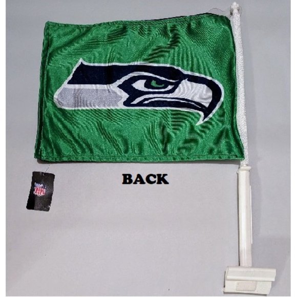 🏈🆕 SEATTLE SEAHAWKS DOUBLE SIDED CAR FLAG - HOME-AWAY DESIGN - NFL - MEN - Picture 3 of 3
